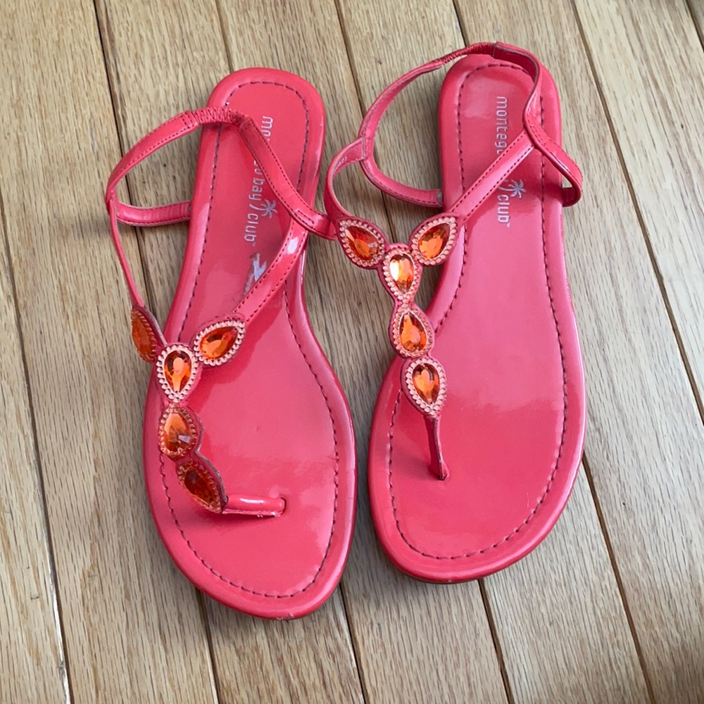 Cutest bright pink sandals!